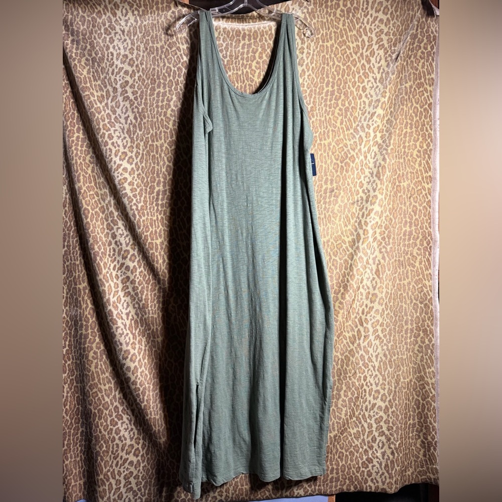 Lucky Brand Olive Green Maxi Dress